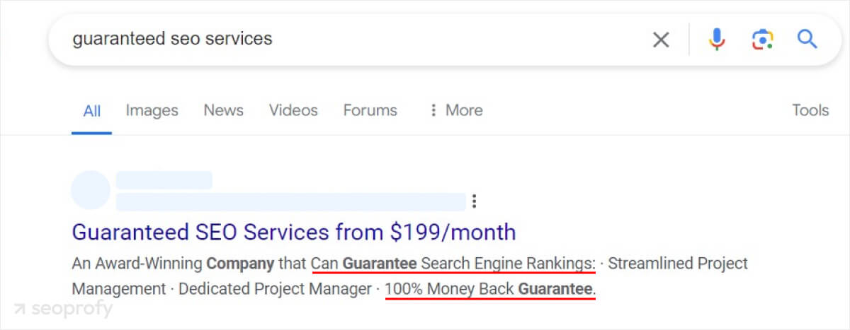 avoid Guaranteed SEO