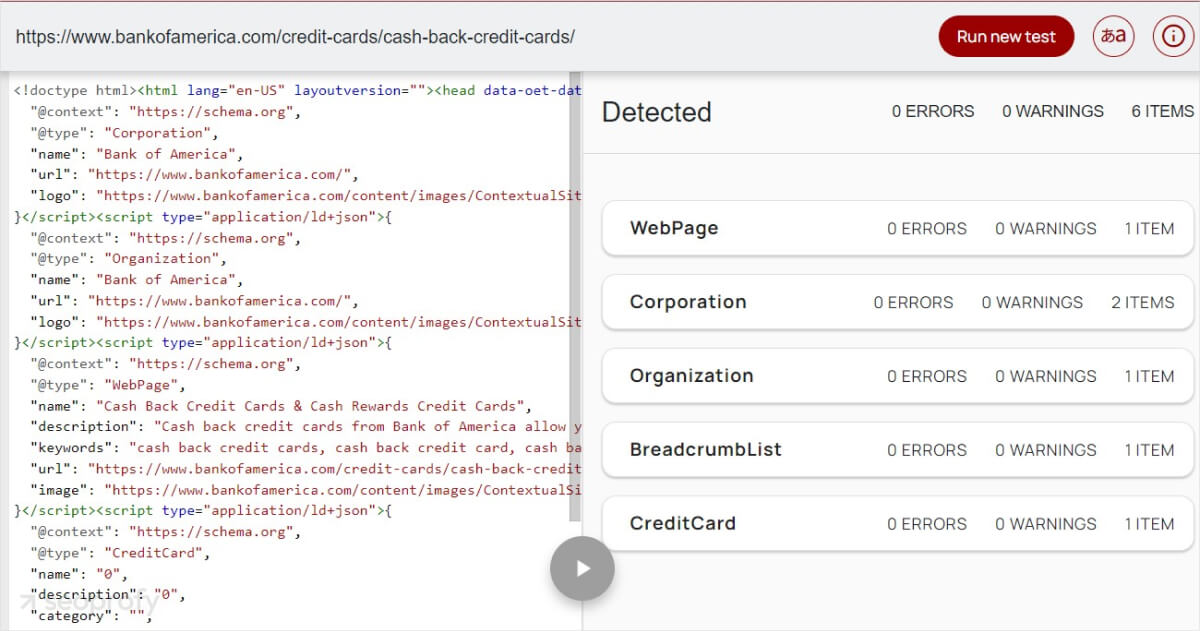 Schema markup