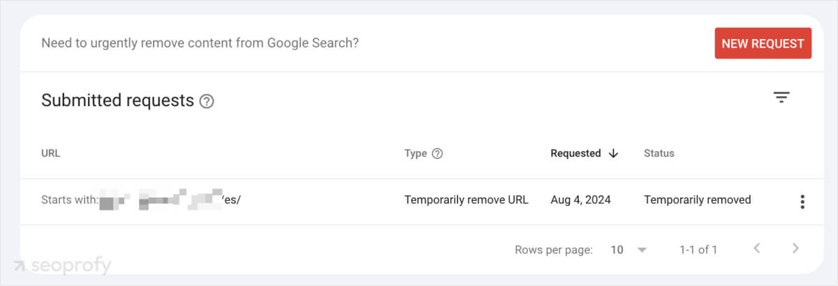 Remove ES version Google Search Console