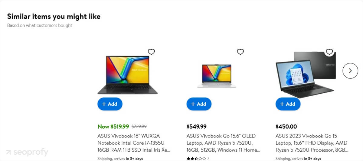 walmart similar products