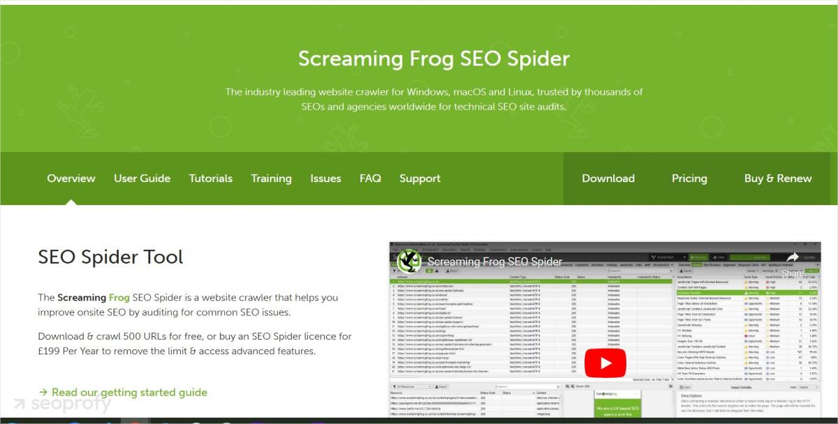 Screaming Frog SEO Spider