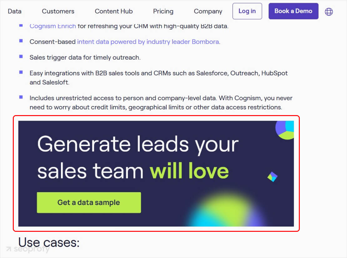 CTA section in the saas blog article