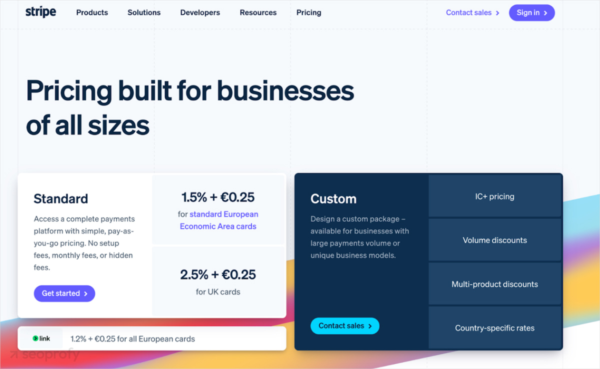 Stripe pricing in France that it was changed to EUR