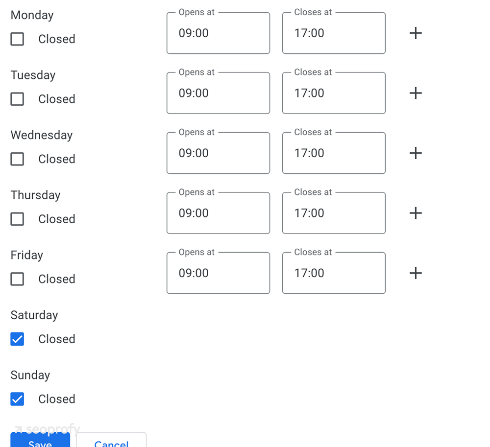 Update Operating Hours, Services, and Description