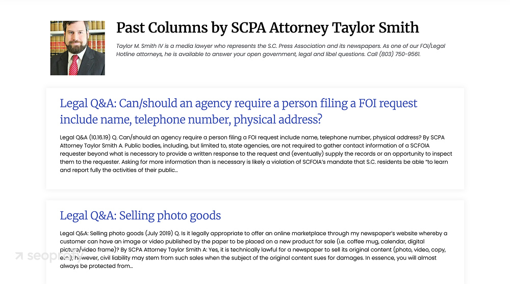Write a column for a local publication