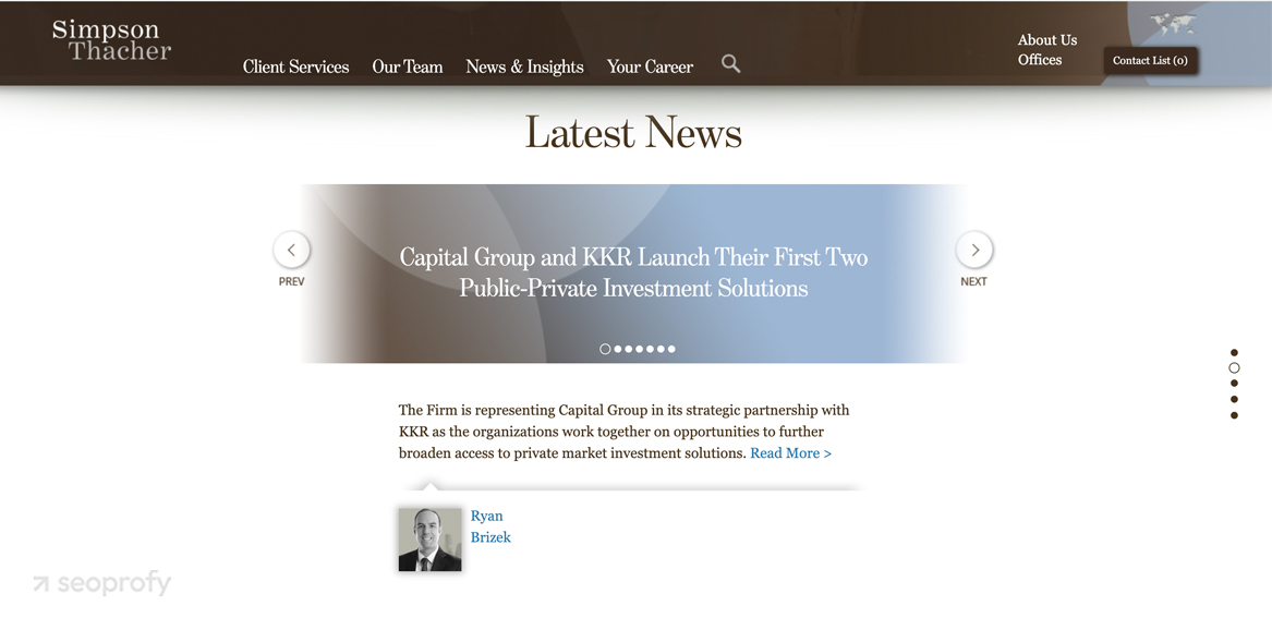 Simpson Thacher & Bartlett Firm Site