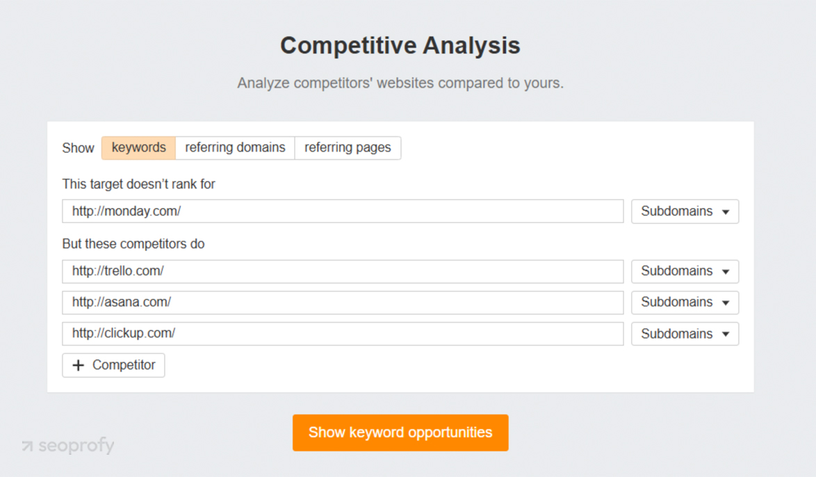 Do Competitor Research