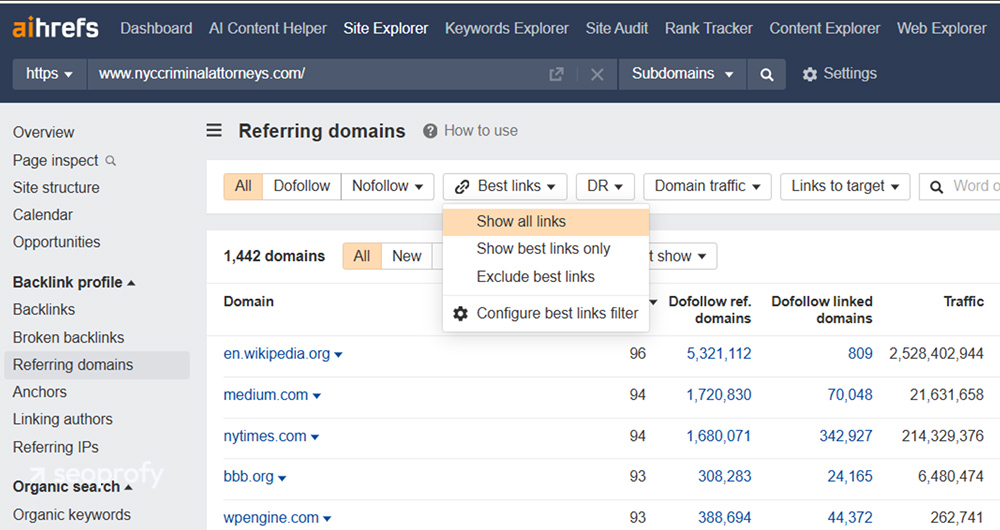 Export Best Backlinks Your Competitors’