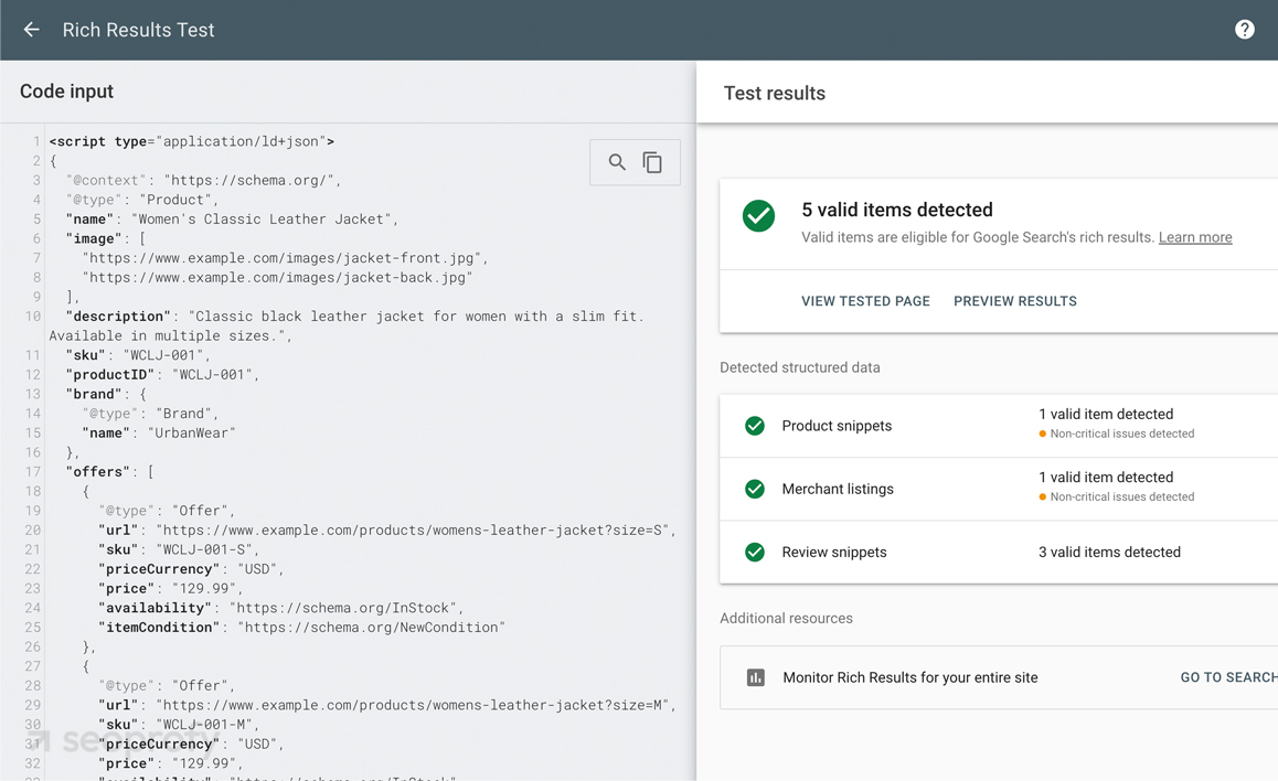 Structured Data for Fashion SKUs
