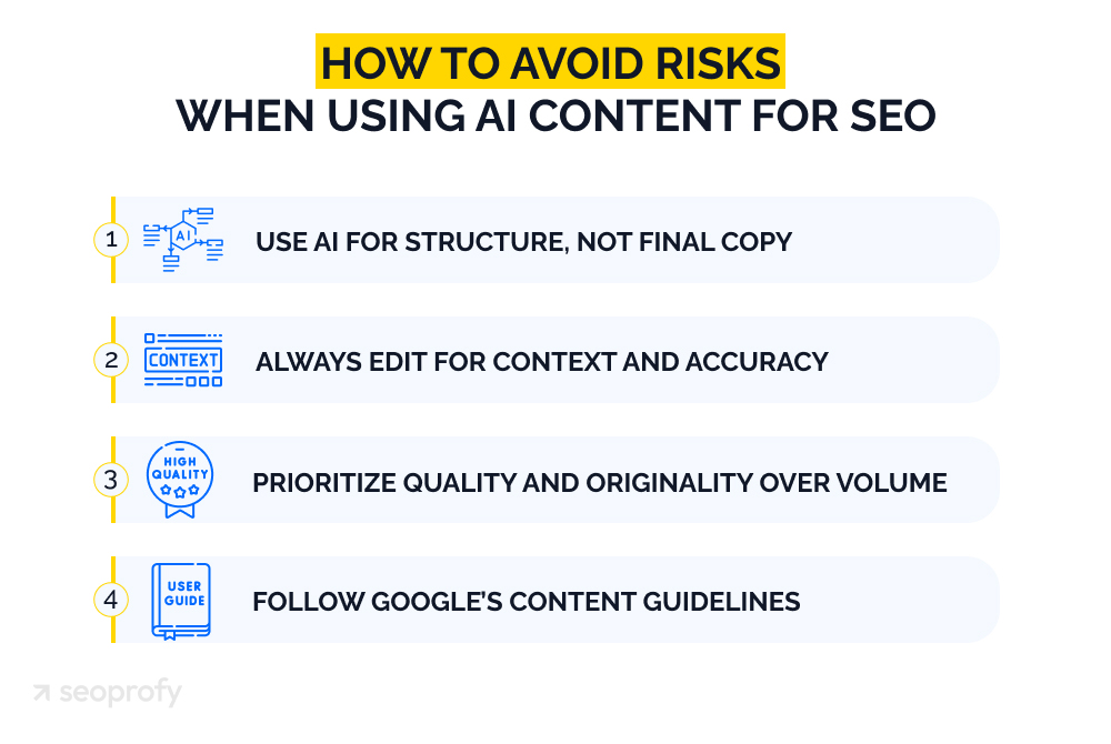 Tips to Avoid Risks Using AI Content