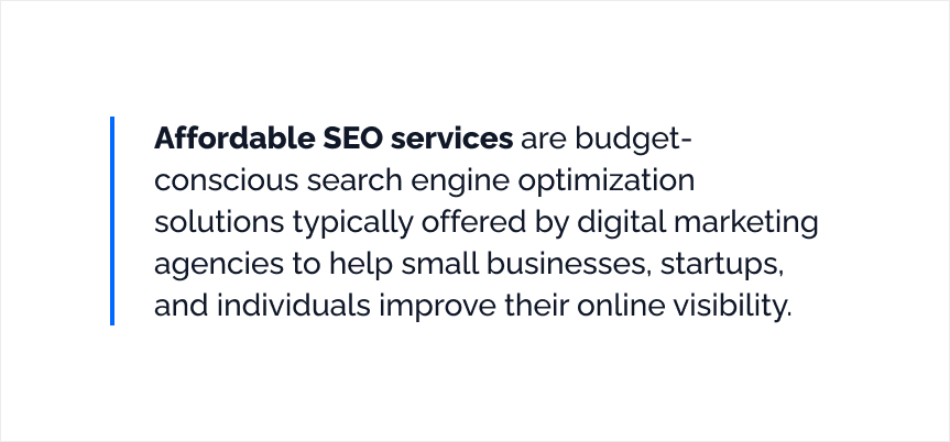 What Are Affordable SEO Services