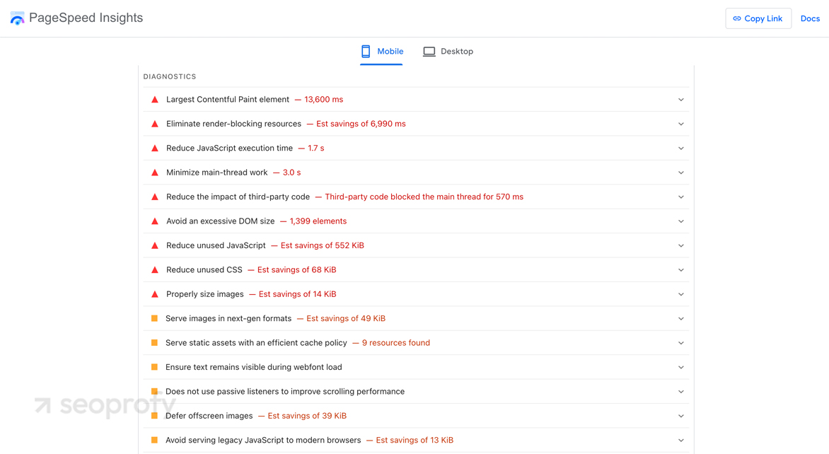 PageSpeed Insights