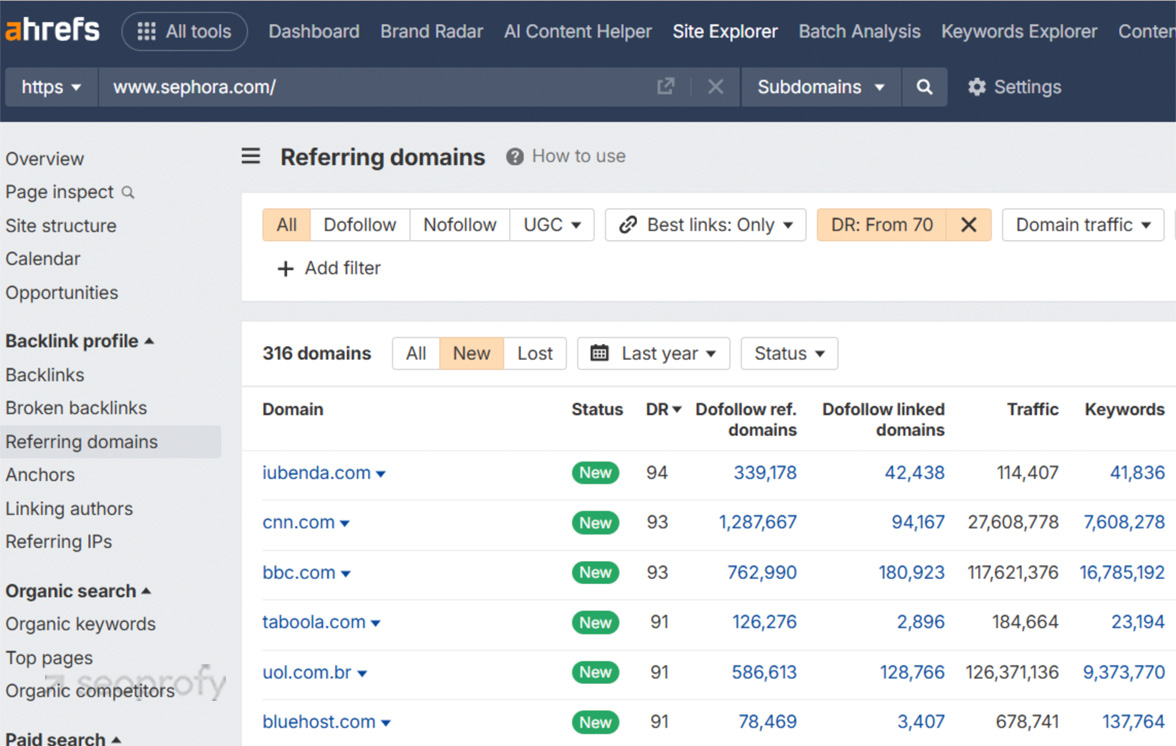 Referring Domains