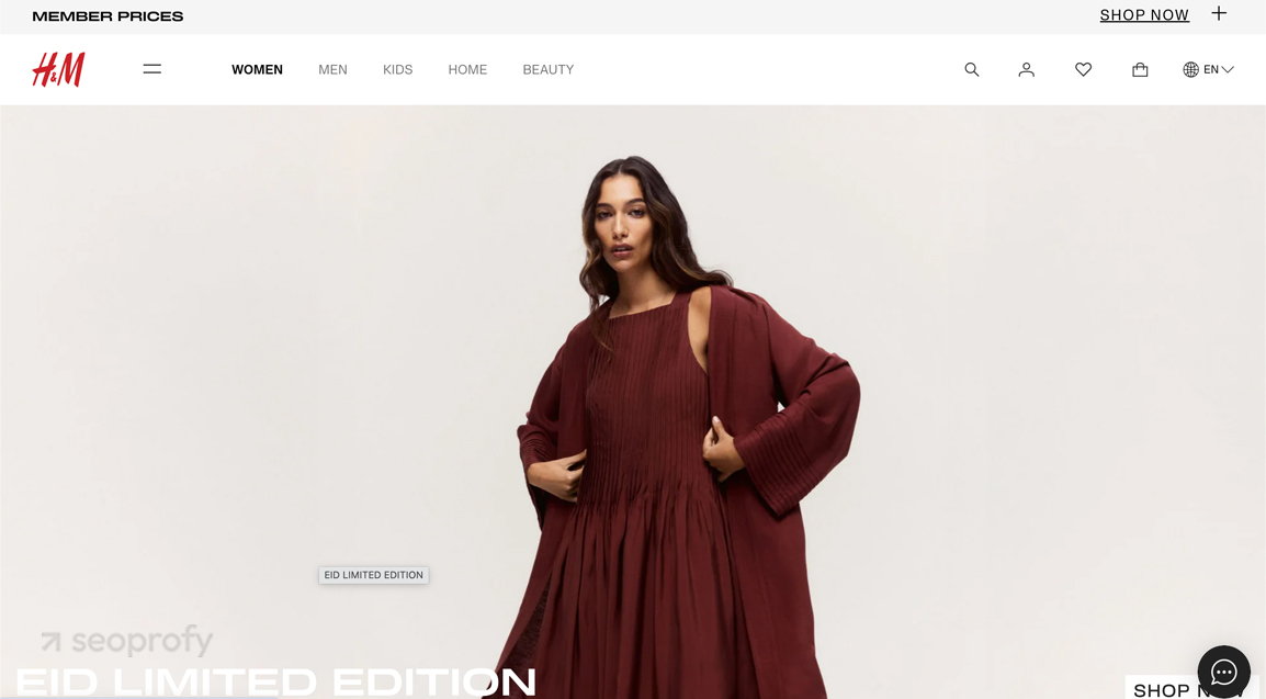 Site homepage for UAE audience