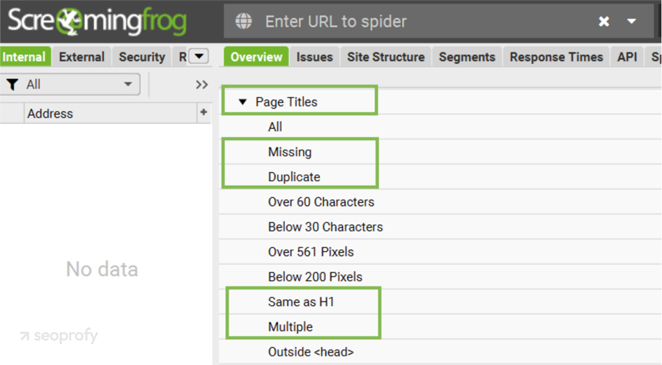 Use Screaming Frog or Any Crawler to Flag Common Issues