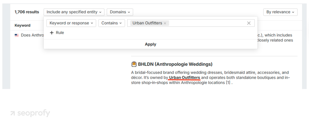 Filter the Results by Specific Keywords or Phrases