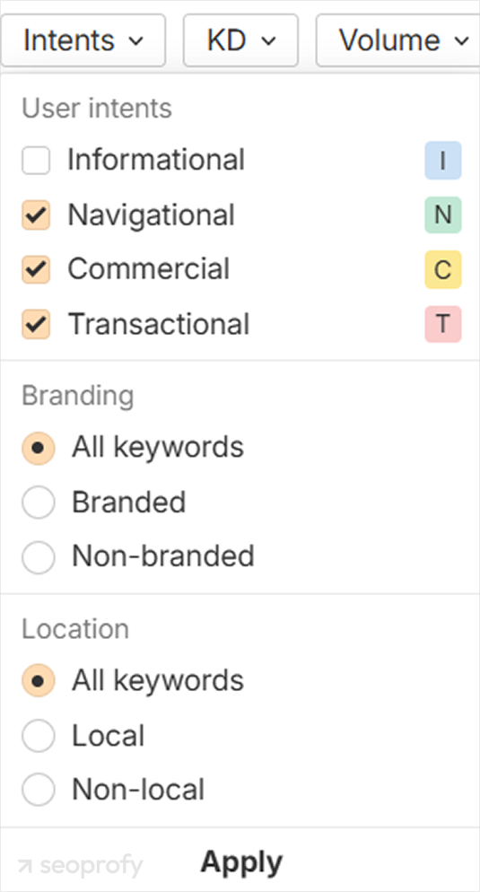 SEO Tools Allow Searching for Keywords Based on a Specific Intent