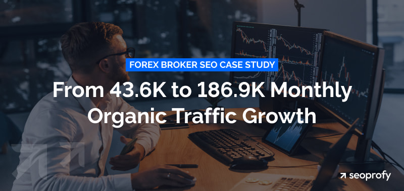 Forex Broker SEO Case Study: From 43.6K to 186.9K Monthly Organic Traffic Growth