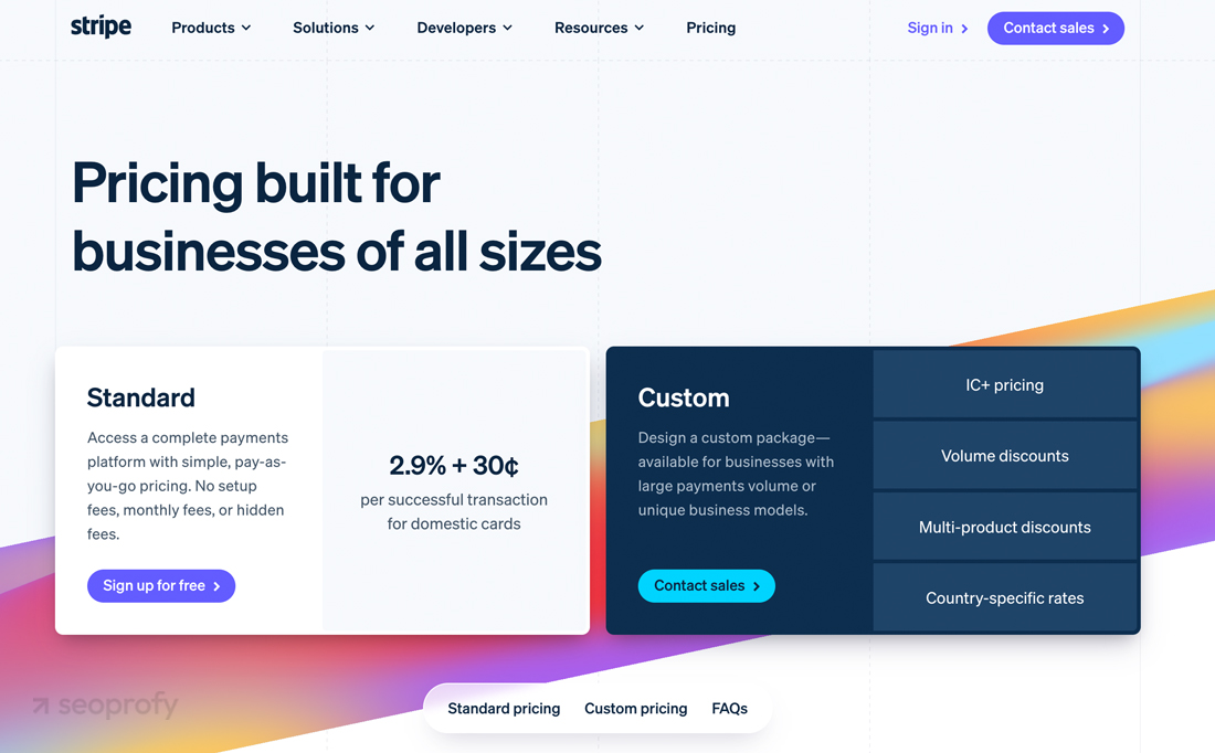 English Localization at Stripe Site