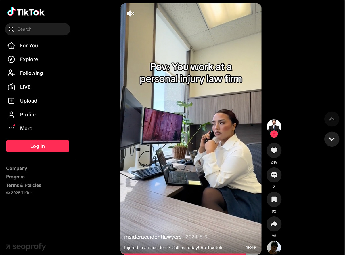 Lawyer's Account on TikTok