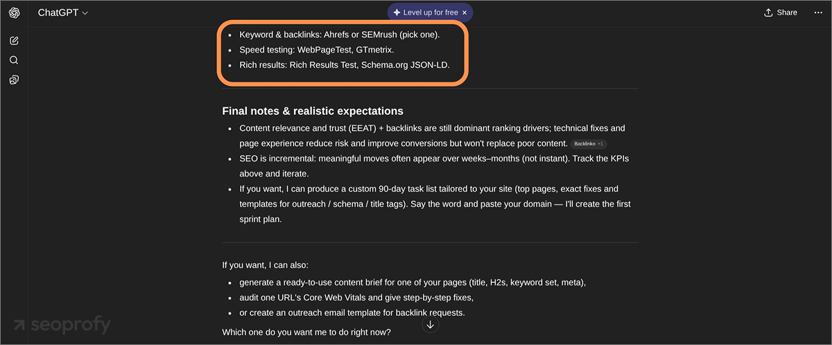 LLMs may recommend services or products by mentioning the brand names in their answers