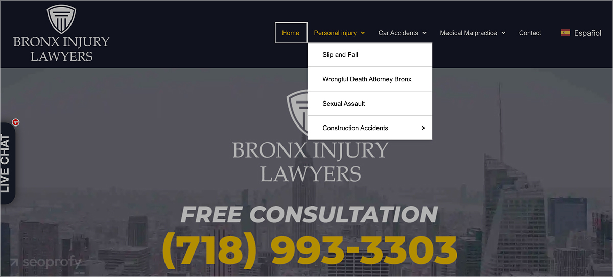 Develop Dedicated Service Pages for Each Case Type