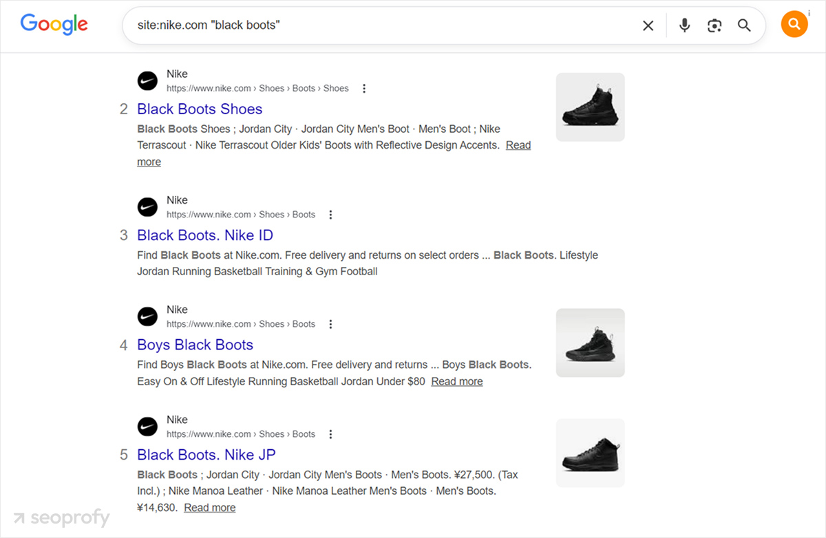 The “site:” Search Test