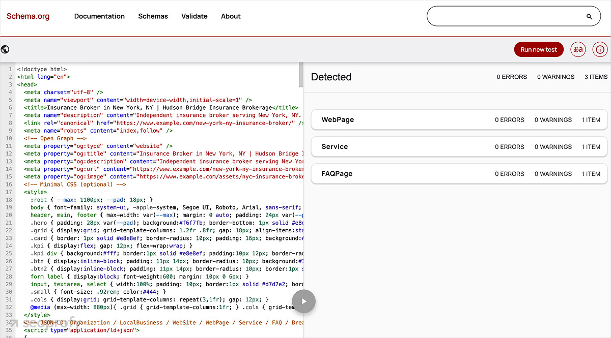 Structured data (schema)