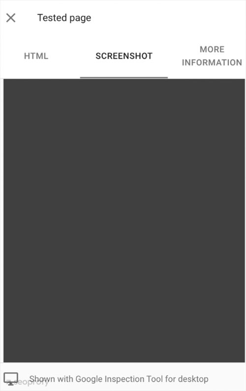 Google Search Console Inspections