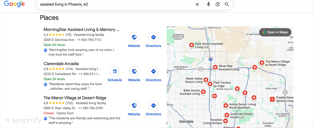 Local SEO for Assisted Living