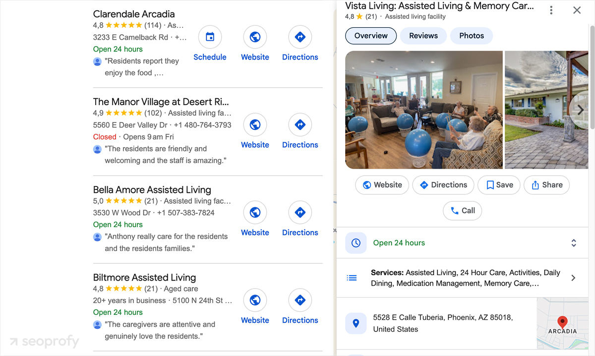 GBP for Assisted Living