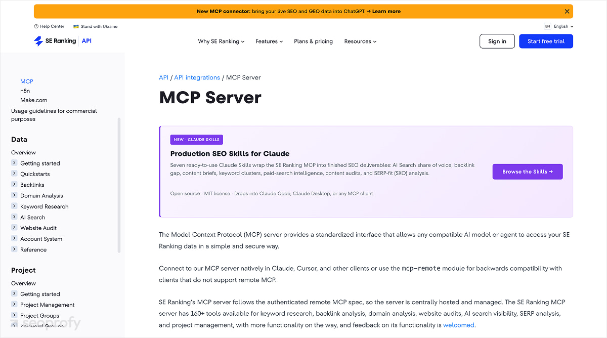 SE Ranking MCP Server